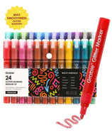 Iridescent Glitter Acrylic Paint Markers