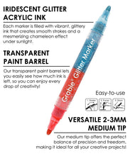 Load image into Gallery viewer, Grabie | Dual Tone Iridescent Glitter Acrylic Paint Marker - 8 pack