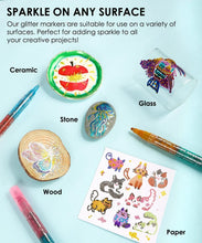 Load image into Gallery viewer, Grabie | Dual Tone Iridescent Glitter Acrylic Paint Marker - 8 pack