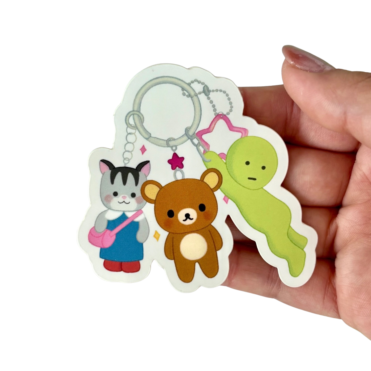 Cute Trinket Key Chain Sticker - TREEHOUSE kid and craft