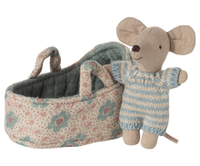 Load image into Gallery viewer, Baby mouse carry cot - Blue &amp; Rose