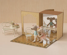 Load image into Gallery viewer, Ballet mice in dance studio, Little sister and brother