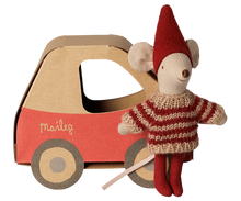 Load image into Gallery viewer, Christmas Mouse Little Sister in Car box