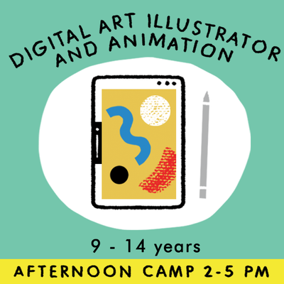 Digital Art Illustrator + animation : learning, drawing, pattern making, + more