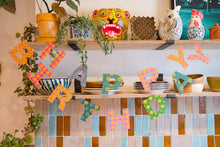 Load image into Gallery viewer, Bright Happy Birthday Sewn Garland