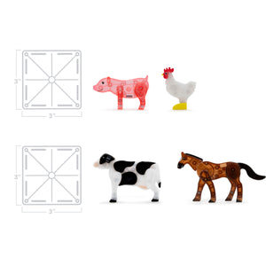Farm Animals Magna-Tiles | 25pc