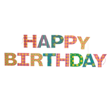 Load image into Gallery viewer, Bright Happy Birthday Sewn Garland