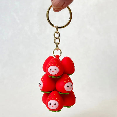 Strawberry Bundle Keychain