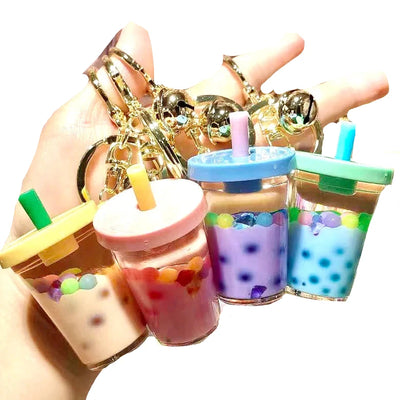 Pastel Boba Floaty Keychain