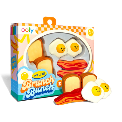 Brunch Bunch Erasers - Set of 6