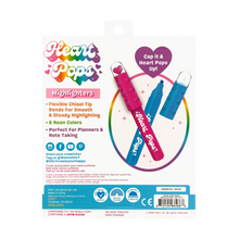 Load image into Gallery viewer, Heart Pops | Neon Highlighters