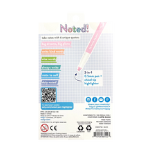Load image into Gallery viewer, Noted! 2-in-1 Micro Fine Tip Pen and Highlighters