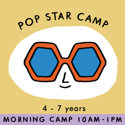 Pop Star camp : posters, costumes, song, dance, disco, pop, glam, and of course taylor swift