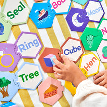 Load image into Gallery viewer, Simple Words Hexagon Puzzle Pairs