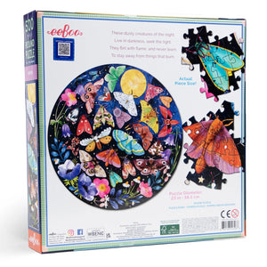 Moths 500 Piece Round Puzzle