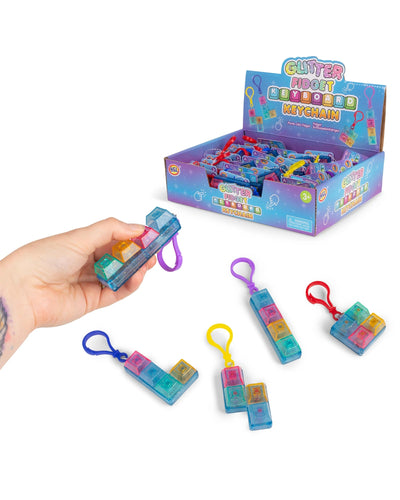 Glitter Keyboard Fidget Keychain