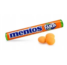 Load image into Gallery viewer, Long Island Candy Factory - Mentos Orange Fanta Soda Fruit Chewy Candy Roll Import 16 ct Tray