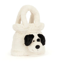 Load image into Gallery viewer, Rufferty Black and Cream Puppy Handbag