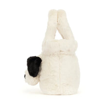 Load image into Gallery viewer, Rufferty Black and Cream Puppy Handbag
