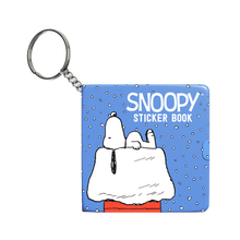 Load image into Gallery viewer, Snowy Snoopy Mini Sticker Book Keychain