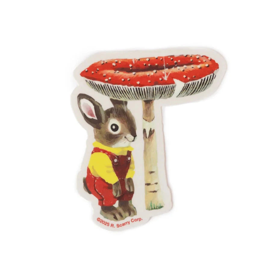 Nicholas Bunny With Mushroom Sticker