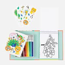 Tiger Tribe Zoo Colouring Set