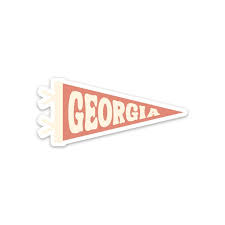 Georgia Pennant Flag Sticker