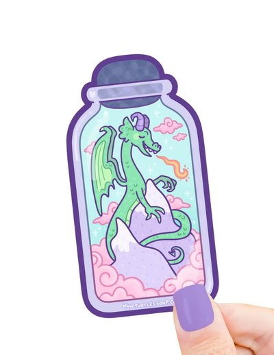 Dragon Castle Mountain Jar Sticker