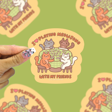 Load image into Gallery viewer, Turtle's Soup - Meowjong With My Friends Mahjong Vinyl Sticker