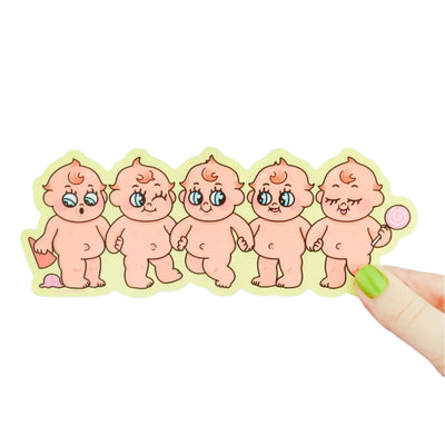 Cutie Pie Babies Faces Long Vinyl Sticker