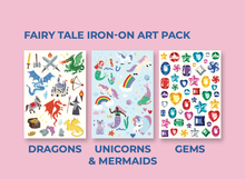 Load image into Gallery viewer, Hot Dang Press - Iron-on Craft Kit - Kid's Fanny Pack: Yellow / Fairy Tale Sheet Pack