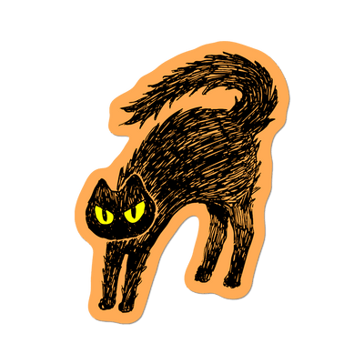 Spooky Cat Die-Cut Sticker