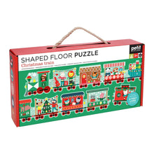 Load image into Gallery viewer, Christmas Train Shaped Floor Puzzle