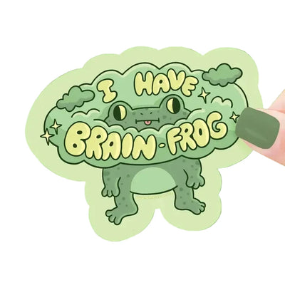 I Have Brain Frog Sticker