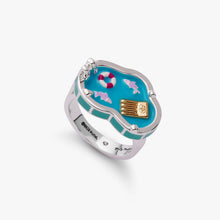 Load image into Gallery viewer, Alex and Ani - Polly Pocket™ Limited Edition Pool Party Ring: Silver