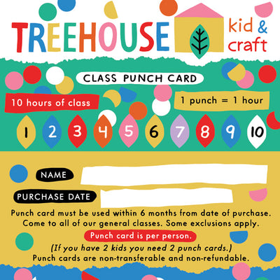 PUNCH CARD | TREEHOUSE Classes