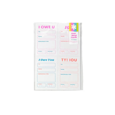 Iou Tear Away Mini Cards