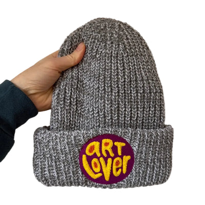 Chunky Knit Beanies w\ Patch