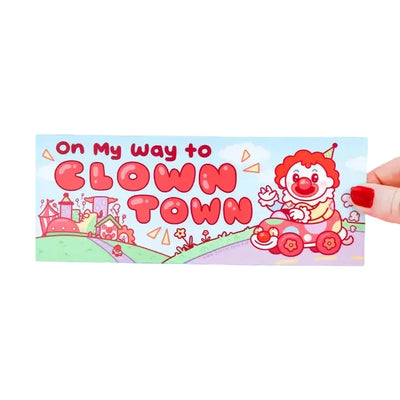On My Way To Clown Town Bumper Sticker