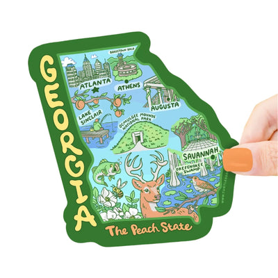 Georgia Map Art Sticker