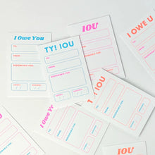Load image into Gallery viewer, Iou Tear Away Mini Cards