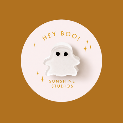 Hey Boo! Ghost Mini Hair Clip