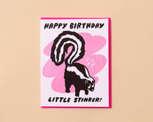 Load image into Gallery viewer, Letterpress Birthday Card - Little Stinker (Skunk)