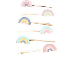 Load image into Gallery viewer, Enamel Rainbow Hair Clips