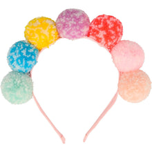 Load image into Gallery viewer, Rainbow Pompom Headband