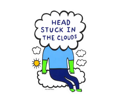 Head Stuck In The Clouds Sticker