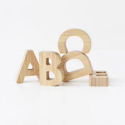Bamboo Alphabet Blocks - TREEHOUSE kid and craft
