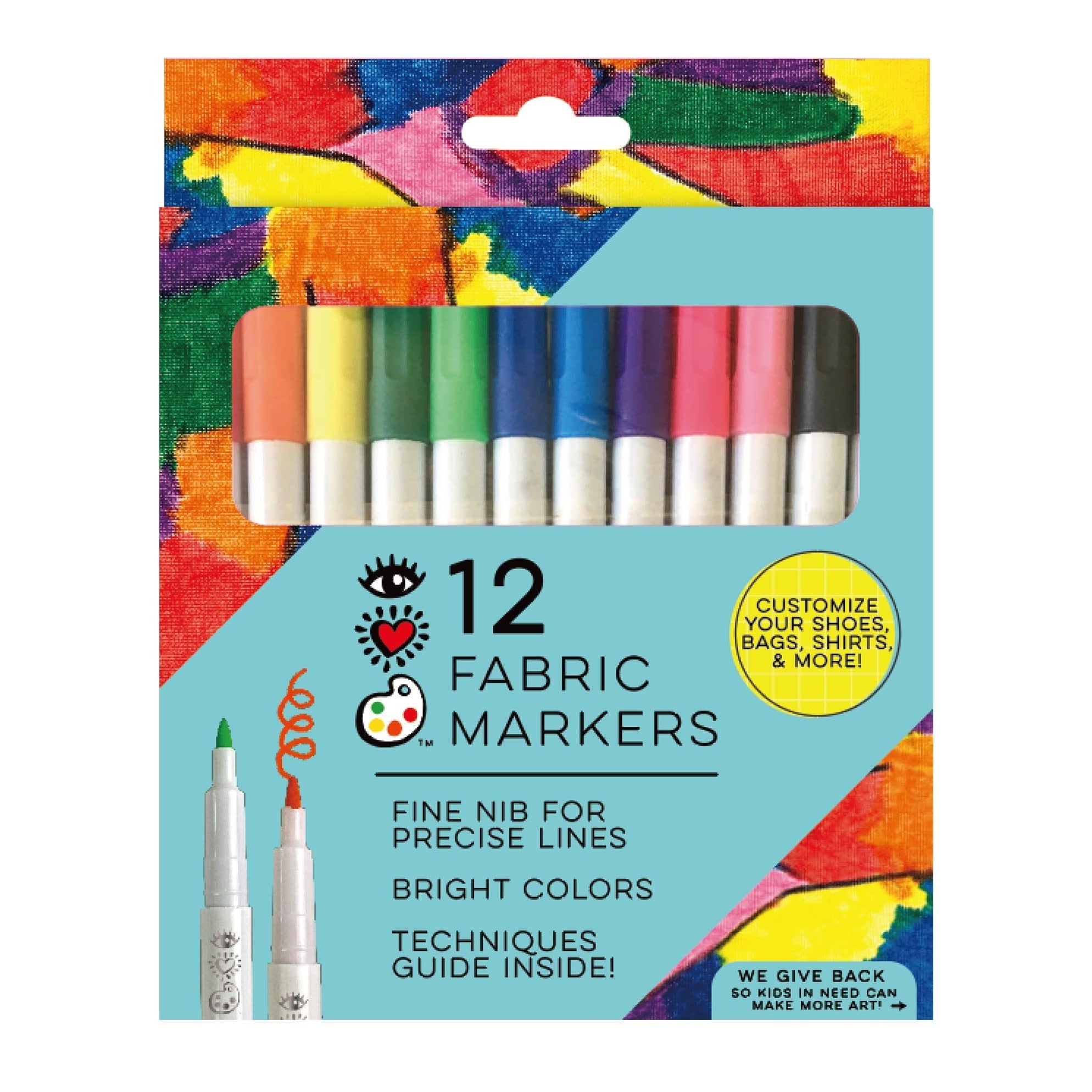 6 Fabric Markers Busy Kids Fabric  Pens/Arts/Crafts/Design/Kids/Create/Clothes