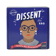 Load image into Gallery viewer, DISSENT like RBG | Jewlery Box Kit - TREEHOUSE kid and craft