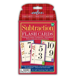 Subtraction Flash Cards - TREEHOUSE kid and craft
